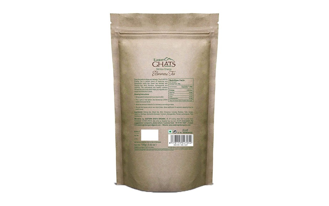 Eastern Ghats Organic Simtox Energy Slimmers Tea    Pack  100 grams
